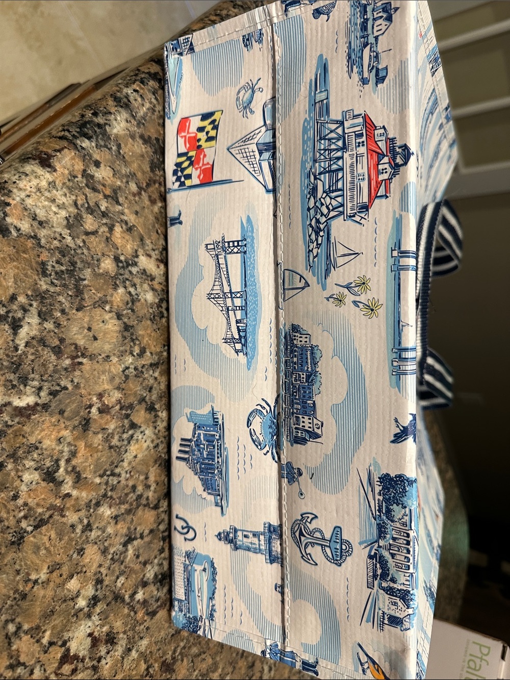 Scout Blue & White Maryland Scenic Gift Bag NWT - Picture 7 of 7